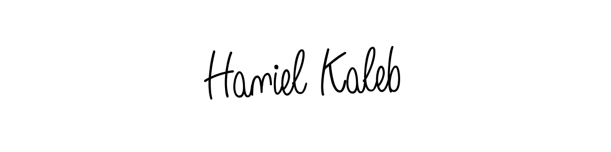 Check out images of Autograph of Haniel Kaleb name. Actor Haniel Kaleb Signature Style. Angelique-Rose-font-FFP is a professional sign style online. Haniel Kaleb signature style 5 images and pictures png