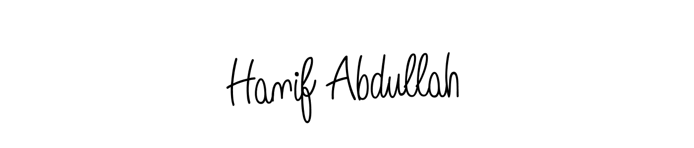 if you are searching for the best signature style for your name Hanif Abdullah. so please give up your signature search. here we have designed multiple signature styles  using Angelique-Rose-font-FFP. Hanif Abdullah signature style 5 images and pictures png