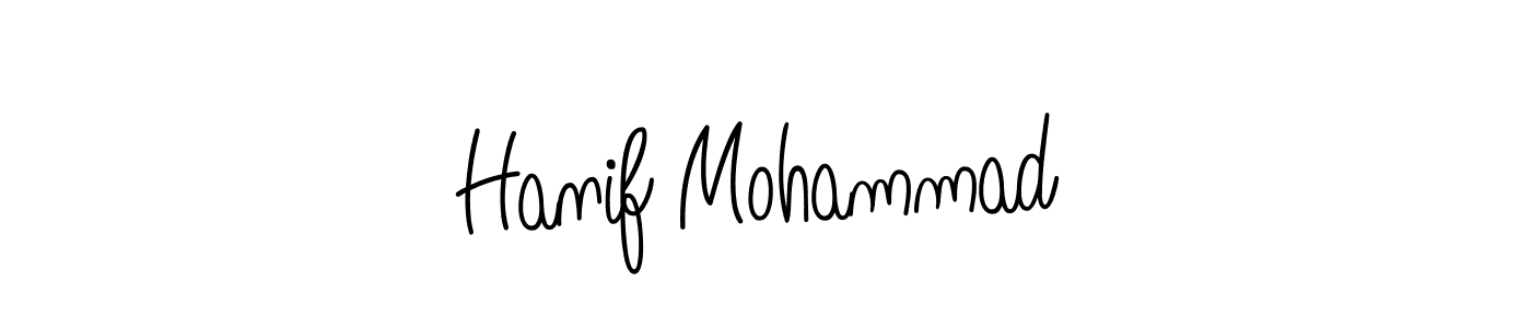 Design your own signature with our free online signature maker. With this signature software, you can create a handwritten (Angelique-Rose-font-FFP) signature for name Hanif Mohammad. Hanif Mohammad signature style 5 images and pictures png