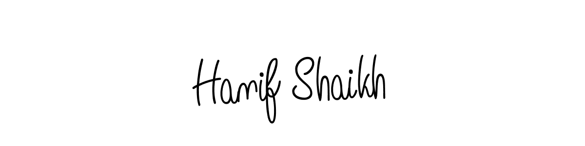 if you are searching for the best signature style for your name Hanif Shaikh. so please give up your signature search. here we have designed multiple signature styles  using Angelique-Rose-font-FFP. Hanif Shaikh signature style 5 images and pictures png