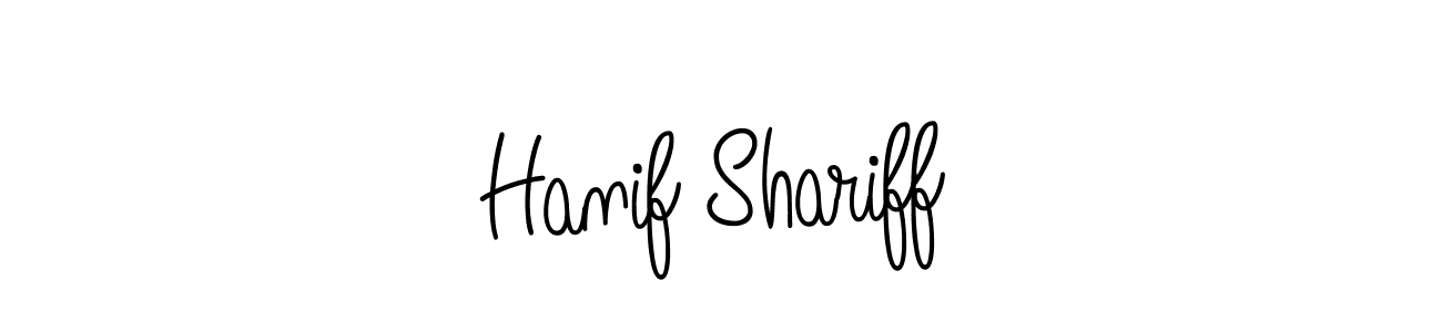 Design your own signature with our free online signature maker. With this signature software, you can create a handwritten (Angelique-Rose-font-FFP) signature for name Hanif Shariff. Hanif Shariff signature style 5 images and pictures png