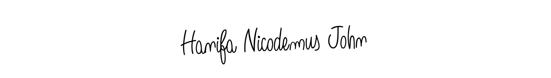 This is the best signature style for the Hanifa Nicodemus John name. Also you like these signature font (Angelique-Rose-font-FFP). Mix name signature. Hanifa Nicodemus John signature style 5 images and pictures png