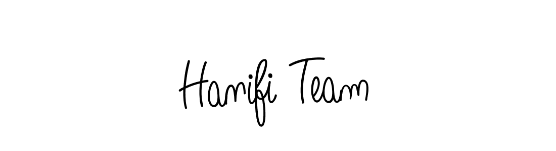 Hanifi Team stylish signature style. Best Handwritten Sign (Angelique-Rose-font-FFP) for my name. Handwritten Signature Collection Ideas for my name Hanifi Team. Hanifi Team signature style 5 images and pictures png