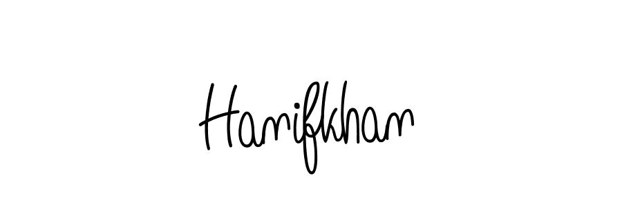 The best way (Angelique-Rose-font-FFP) to make a short signature is to pick only two or three words in your name. The name Hanifkhan include a total of six letters. For converting this name. Hanifkhan signature style 5 images and pictures png
