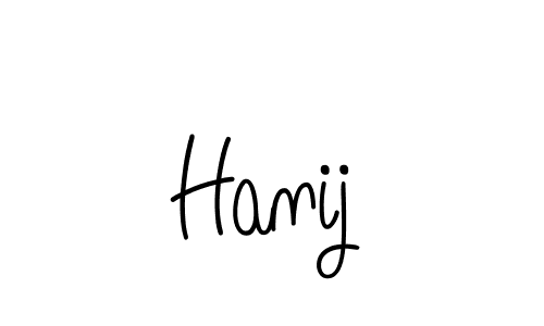 Hanij stylish signature style. Best Handwritten Sign (Angelique-Rose-font-FFP) for my name. Handwritten Signature Collection Ideas for my name Hanij. Hanij signature style 5 images and pictures png