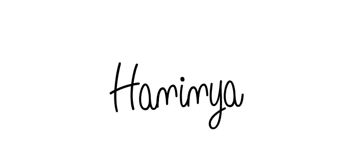 if you are searching for the best signature style for your name Haninya. so please give up your signature search. here we have designed multiple signature styles  using Angelique-Rose-font-FFP. Haninya signature style 5 images and pictures png
