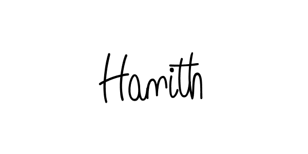 How to make Hanith name signature. Use Angelique-Rose-font-FFP style for creating short signs online. This is the latest handwritten sign. Hanith signature style 5 images and pictures png
