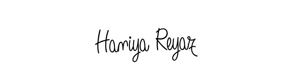 Check out images of Autograph of Haniya Reyaz name. Actor Haniya Reyaz Signature Style. Angelique-Rose-font-FFP is a professional sign style online. Haniya Reyaz signature style 5 images and pictures png