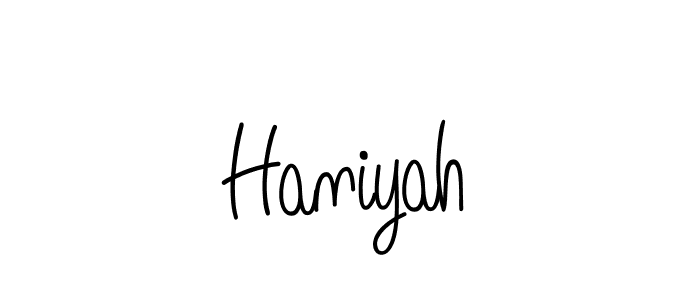 How to Draw Haniyah signature style? Angelique-Rose-font-FFP is a latest design signature styles for name Haniyah. Haniyah signature style 5 images and pictures png