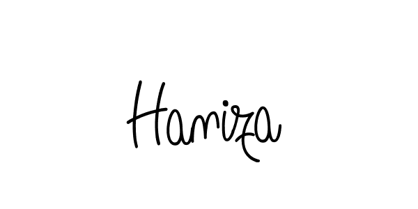 Haniza stylish signature style. Best Handwritten Sign (Angelique-Rose-font-FFP) for my name. Handwritten Signature Collection Ideas for my name Haniza. Haniza signature style 5 images and pictures png