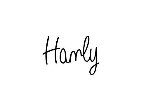 Use a signature maker to create a handwritten signature online. With this signature software, you can design (Angelique-Rose-font-FFP) your own signature for name Hanly. Hanly signature style 5 images and pictures png