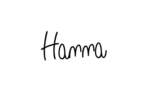 Make a beautiful signature design for name Hanna. With this signature (Angelique-Rose-font-FFP) style, you can create a handwritten signature for free. Hanna signature style 5 images and pictures png