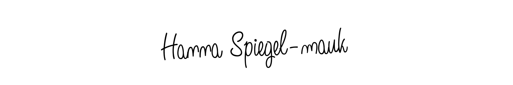 Use a signature maker to create a handwritten signature online. With this signature software, you can design (Angelique-Rose-font-FFP) your own signature for name Hanna Spiegel-mauk. Hanna Spiegel-mauk signature style 5 images and pictures png
