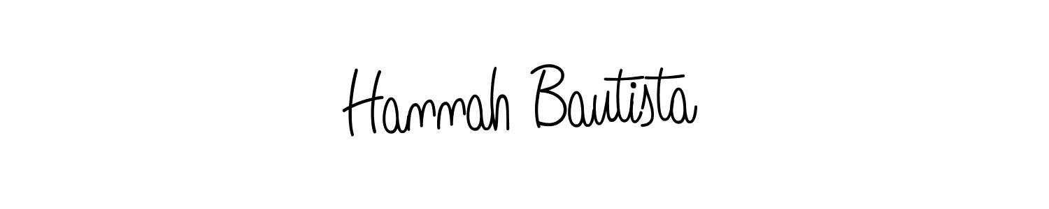 You should practise on your own different ways (Angelique-Rose-font-FFP) to write your name (Hannah Bautista) in signature. don't let someone else do it for you. Hannah Bautista signature style 5 images and pictures png