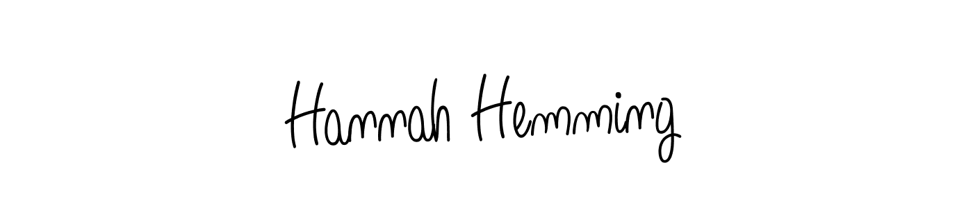 How to make Hannah Hemming name signature. Use Angelique-Rose-font-FFP style for creating short signs online. This is the latest handwritten sign. Hannah Hemming signature style 5 images and pictures png