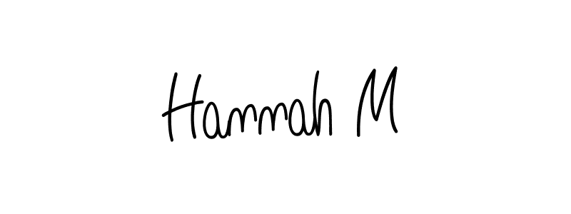 if you are searching for the best signature style for your name Hannah M. so please give up your signature search. here we have designed multiple signature styles  using Angelique-Rose-font-FFP. Hannah M signature style 5 images and pictures png