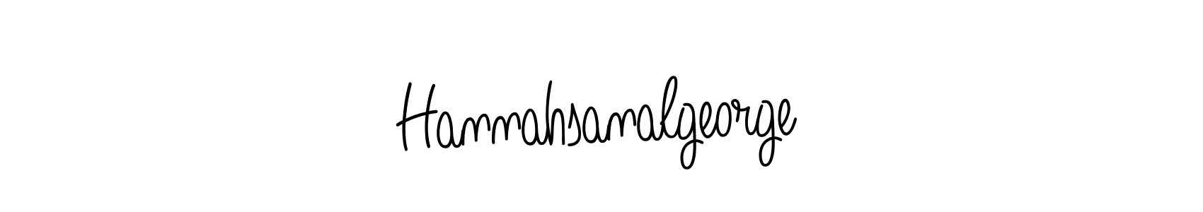 Create a beautiful signature design for name Hannahsanalgeorge. With this signature (Angelique-Rose-font-FFP) fonts, you can make a handwritten signature for free. Hannahsanalgeorge signature style 5 images and pictures png