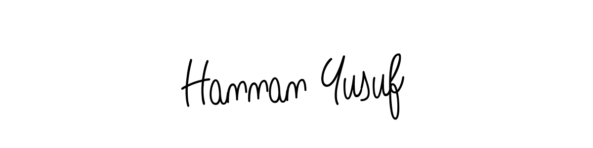 Design your own signature with our free online signature maker. With this signature software, you can create a handwritten (Angelique-Rose-font-FFP) signature for name Hannan Yusuf. Hannan Yusuf signature style 5 images and pictures png
