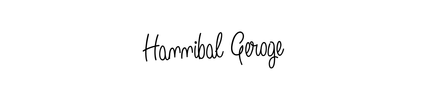 Use a signature maker to create a handwritten signature online. With this signature software, you can design (Angelique-Rose-font-FFP) your own signature for name Hannibal Geroge. Hannibal Geroge signature style 5 images and pictures png