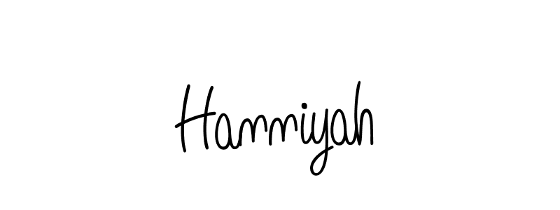 How to make Hanniyah name signature. Use Angelique-Rose-font-FFP style for creating short signs online. This is the latest handwritten sign. Hanniyah signature style 5 images and pictures png