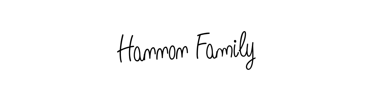 Create a beautiful signature design for name Hannon Family. With this signature (Angelique-Rose-font-FFP) fonts, you can make a handwritten signature for free. Hannon Family signature style 5 images and pictures png