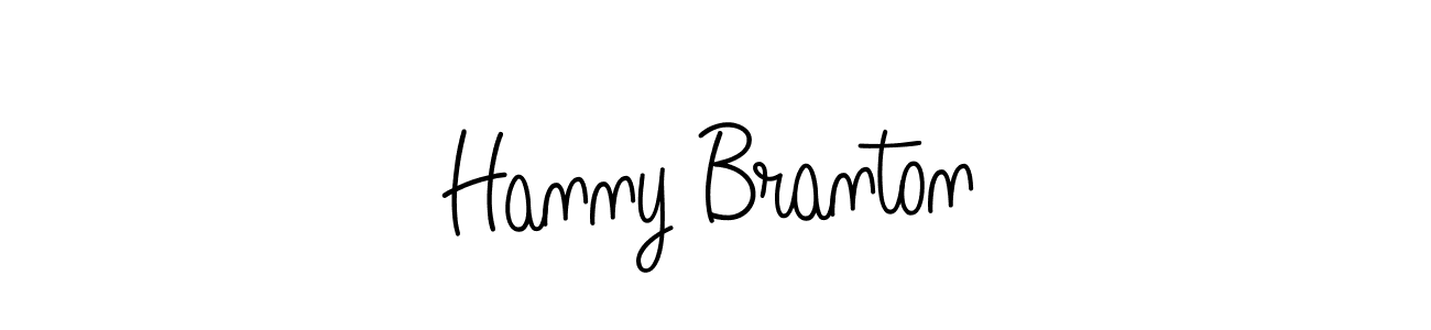 Hanny Branton stylish signature style. Best Handwritten Sign (Angelique-Rose-font-FFP) for my name. Handwritten Signature Collection Ideas for my name Hanny Branton. Hanny Branton signature style 5 images and pictures png