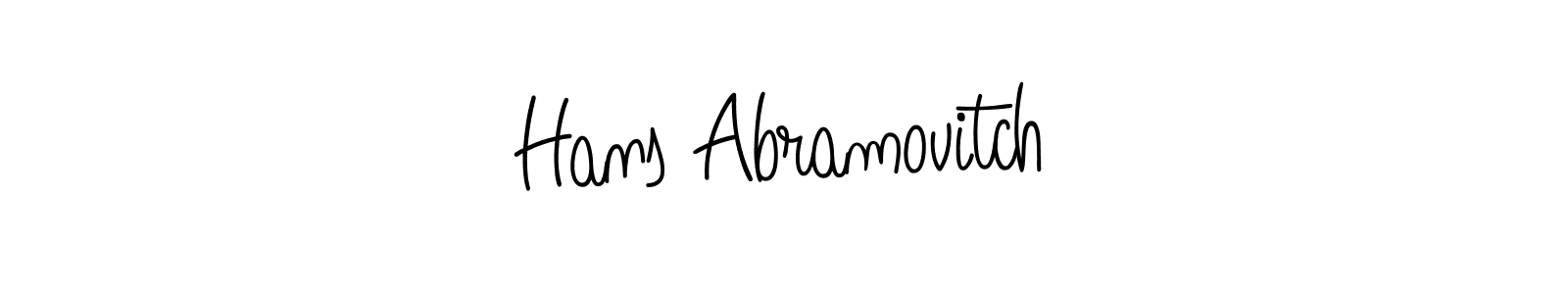 How to make Hans Abramovitch name signature. Use Angelique-Rose-font-FFP style for creating short signs online. This is the latest handwritten sign. Hans Abramovitch signature style 5 images and pictures png