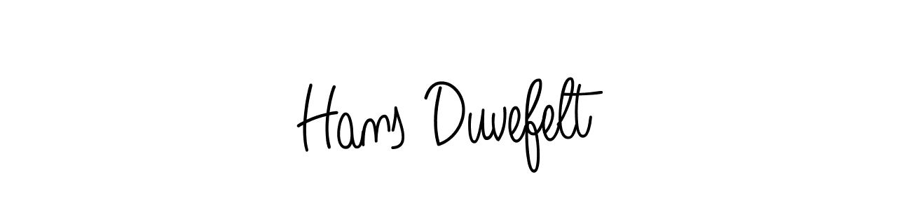 Make a beautiful signature design for name Hans Duvefelt. With this signature (Angelique-Rose-font-FFP) style, you can create a handwritten signature for free. Hans Duvefelt signature style 5 images and pictures png