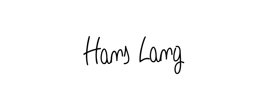 How to make Hans Lang name signature. Use Angelique-Rose-font-FFP style for creating short signs online. This is the latest handwritten sign. Hans Lang signature style 5 images and pictures png