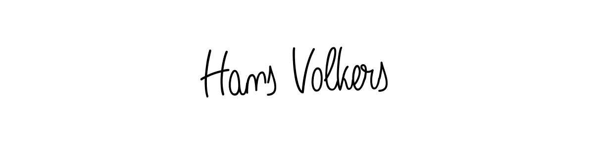 Create a beautiful signature design for name Hans Volkers. With this signature (Angelique-Rose-font-FFP) fonts, you can make a handwritten signature for free. Hans Volkers signature style 5 images and pictures png