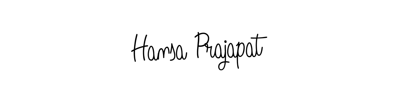 You should practise on your own different ways (Angelique-Rose-font-FFP) to write your name (Hansa Prajapat) in signature. don't let someone else do it for you. Hansa Prajapat signature style 5 images and pictures png