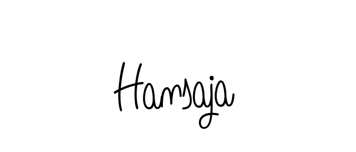 Use a signature maker to create a handwritten signature online. With this signature software, you can design (Angelique-Rose-font-FFP) your own signature for name Hansaja. Hansaja signature style 5 images and pictures png