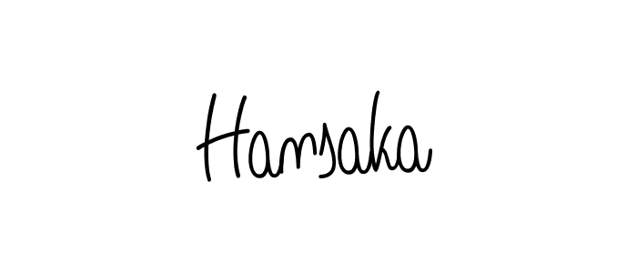 Also we have Hansaka name is the best signature style. Create professional handwritten signature collection using Angelique-Rose-font-FFP autograph style. Hansaka signature style 5 images and pictures png