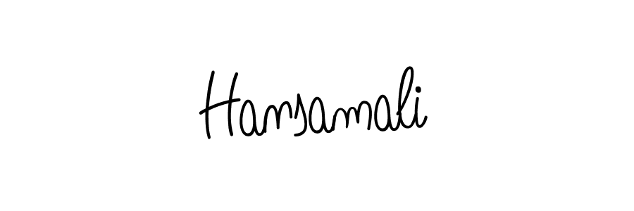 How to make Hansamali name signature. Use Angelique-Rose-font-FFP style for creating short signs online. This is the latest handwritten sign. Hansamali signature style 5 images and pictures png