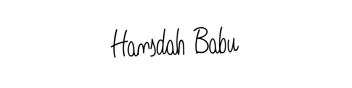 Make a beautiful signature design for name Hansdah Babu. Use this online signature maker to create a handwritten signature for free. Hansdah Babu signature style 5 images and pictures png