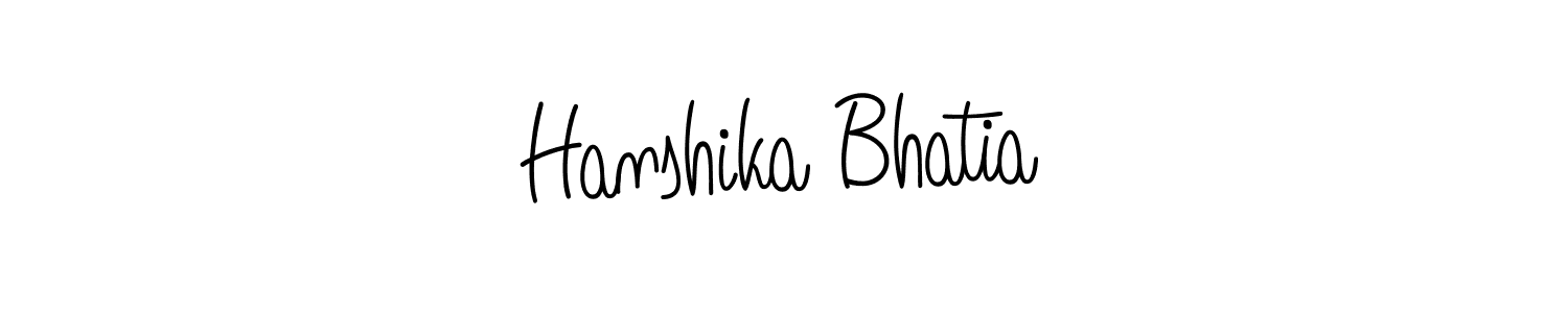 Hanshika Bhatia stylish signature style. Best Handwritten Sign (Angelique-Rose-font-FFP) for my name. Handwritten Signature Collection Ideas for my name Hanshika Bhatia. Hanshika Bhatia signature style 5 images and pictures png