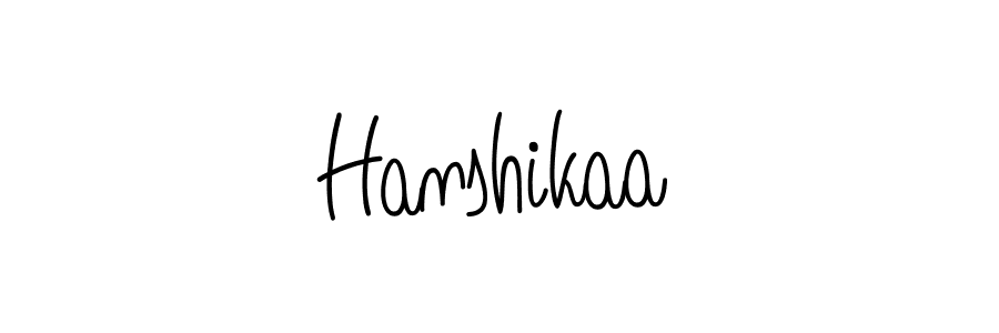 The best way (Angelique-Rose-font-FFP) to make a short signature is to pick only two or three words in your name. The name Hanshikaa include a total of six letters. For converting this name. Hanshikaa signature style 5 images and pictures png