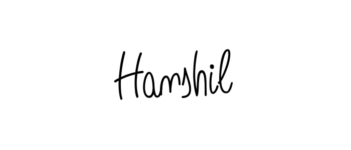 How to Draw Hanshil signature style? Angelique-Rose-font-FFP is a latest design signature styles for name Hanshil. Hanshil signature style 5 images and pictures png