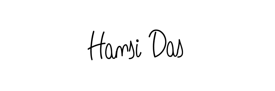 Use a signature maker to create a handwritten signature online. With this signature software, you can design (Angelique-Rose-font-FFP) your own signature for name Hansi Das. Hansi Das signature style 5 images and pictures png