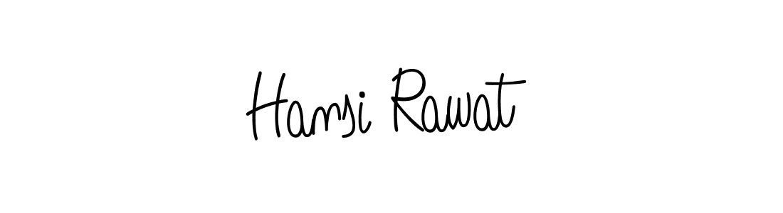 The best way (Angelique-Rose-font-FFP) to make a short signature is to pick only two or three words in your name. The name Hansi Rawat include a total of six letters. For converting this name. Hansi Rawat signature style 5 images and pictures png