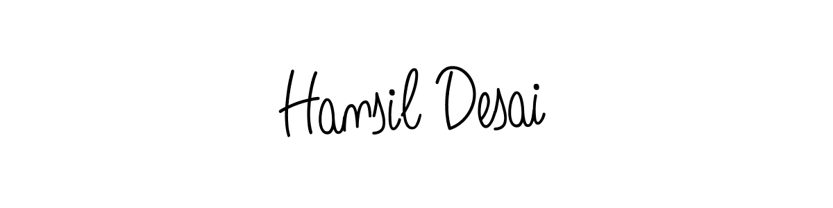 Similarly Angelique-Rose-font-FFP is the best handwritten signature design. Signature creator online .You can use it as an online autograph creator for name Hansil Desai. Hansil Desai signature style 5 images and pictures png