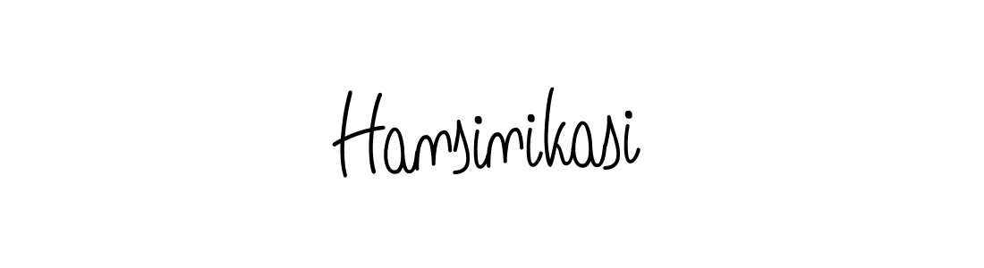 You should practise on your own different ways (Angelique-Rose-font-FFP) to write your name (Hansinikasi) in signature. don't let someone else do it for you. Hansinikasi signature style 5 images and pictures png