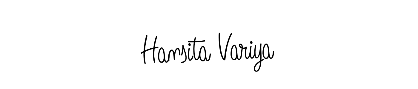 Here are the top 10 professional signature styles for the name Hansita Variya. These are the best autograph styles you can use for your name. Hansita Variya signature style 5 images and pictures png