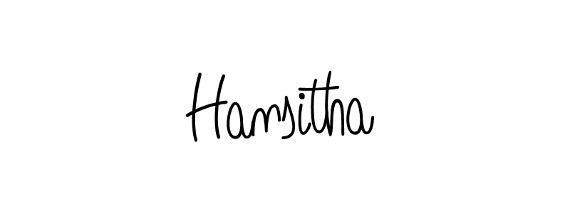 Design your own signature with our free online signature maker. With this signature software, you can create a handwritten (Angelique-Rose-font-FFP) signature for name Hansitha. Hansitha signature style 5 images and pictures png