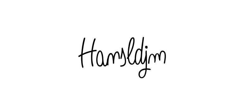 How to make Hansldjm name signature. Use Angelique-Rose-font-FFP style for creating short signs online. This is the latest handwritten sign. Hansldjm signature style 5 images and pictures png