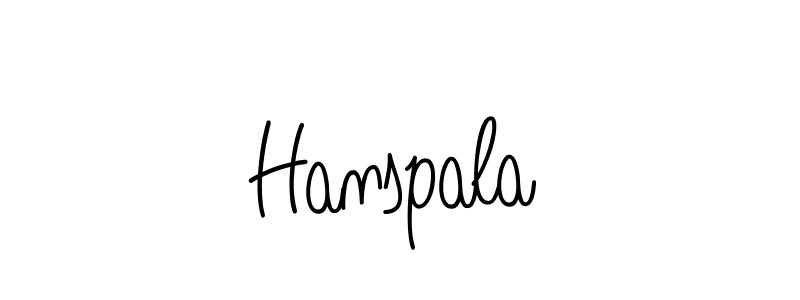 Create a beautiful signature design for name Hanspala. With this signature (Angelique-Rose-font-FFP) fonts, you can make a handwritten signature for free. Hanspala signature style 5 images and pictures png