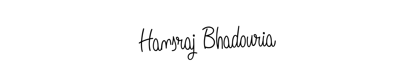 Create a beautiful signature design for name Hansraj Bhadouria. With this signature (Angelique-Rose-font-FFP) fonts, you can make a handwritten signature for free. Hansraj Bhadouria signature style 5 images and pictures png