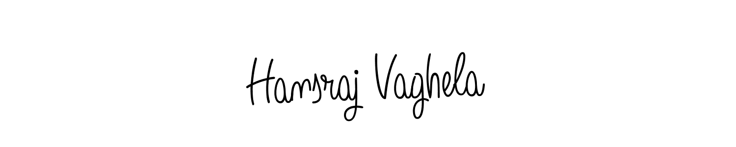 Design your own signature with our free online signature maker. With this signature software, you can create a handwritten (Angelique-Rose-font-FFP) signature for name Hansraj Vaghela. Hansraj Vaghela signature style 5 images and pictures png