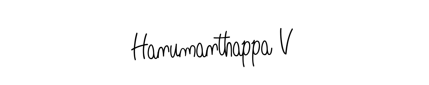 How to Draw Hanumanthappa V signature style? Angelique-Rose-font-FFP is a latest design signature styles for name Hanumanthappa V. Hanumanthappa V signature style 5 images and pictures png