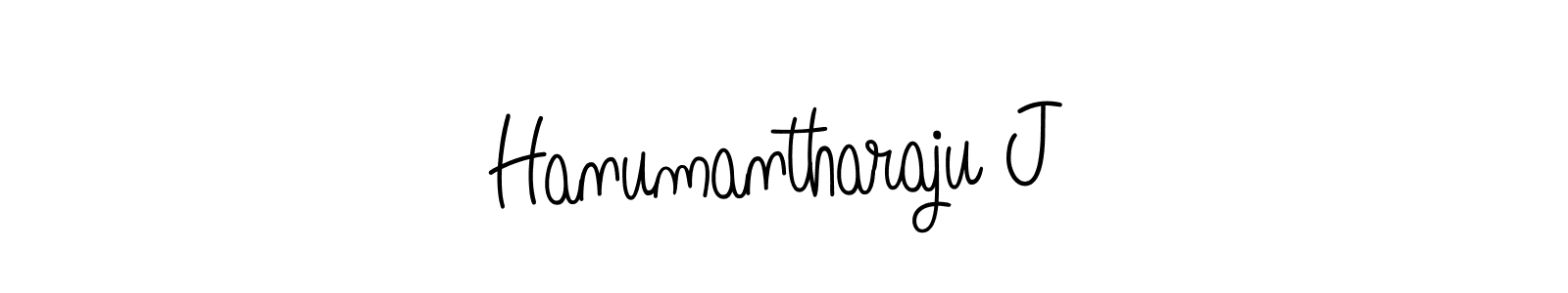 How to make Hanumantharaju J name signature. Use Angelique-Rose-font-FFP style for creating short signs online. This is the latest handwritten sign. Hanumantharaju J signature style 5 images and pictures png